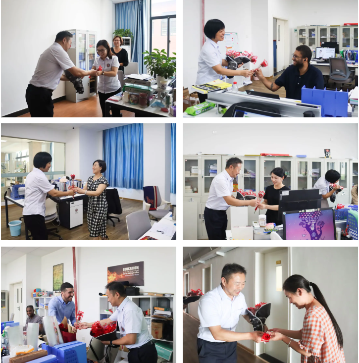 南昌力迈教师节校领导为教职工送上节日鲜花